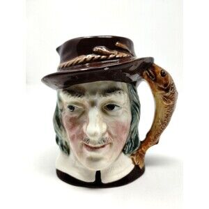 Vtg Rare Toby Jug Royal Carlton Izaak Walton 8070 ANGLER Almost 5" A.Tamchin